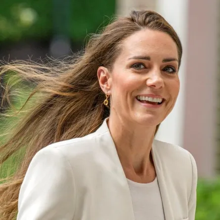 Britain's Catherine, Duchess of Cambridge smiles as she arrives for a visit to Little Village's hub in Brent, north-west London on June 8, 2022. Paul Grover / POOL / AFP