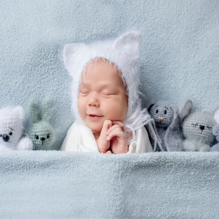 صورة لطفل رضيع نائم