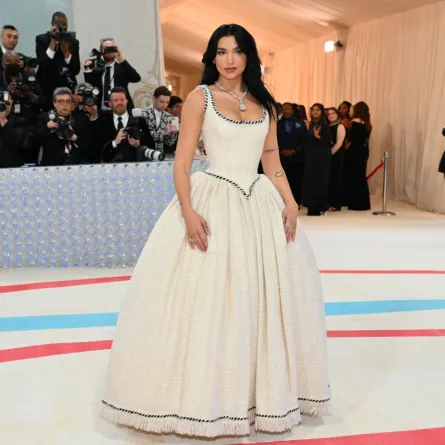 Dua Lipa at the Metropolitan Museum of Art on May 1, 2023, in New York. ANGELA WEISS / AFP
