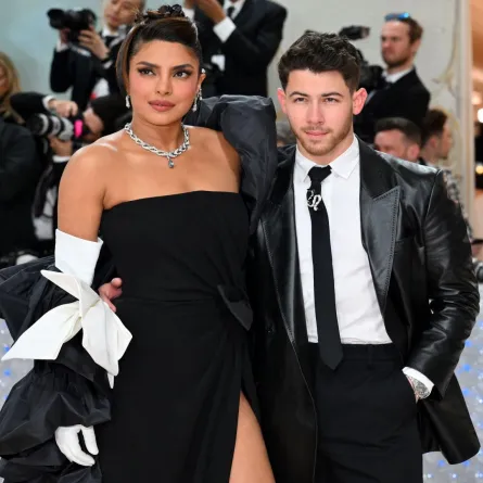 Priyanka Chopra Jonas and Nick Jonas at the Metropolitan Museum of Art on May 1, 2023, in New York. Angela WEISS / AFP
