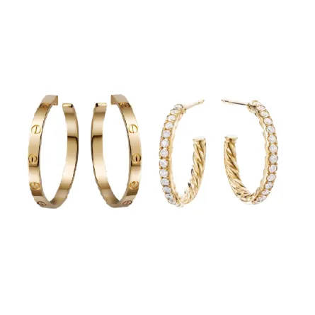 موديلات أقراط حلقات ماركات بحسب شكل الوجه