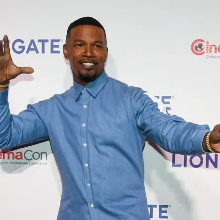 Jamie Foxx attends the Lionsgate presentation at The Colosseum at Caesars Palace during CinemaCon, the official convention of the National Association of Theatre Owners, on April 26, 2018 in Las Vegas, Nevada. Ethan Miller/Getty Images for CinemaCon/AFP
