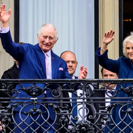 In this file photo taken on March 31, 2023, King Charles and Camilla  in Hamburg, northern Germany. John MACDOUGALL / AFP