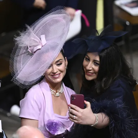 American singer-songwriter Katy Perry poses for a photo at Westminster Abbey in central London on May 6, 2023, during the coronations of Britain's King Charles III and Britain's Camilla, Queen Consort. Gareth Cattermole / POOL / AFP