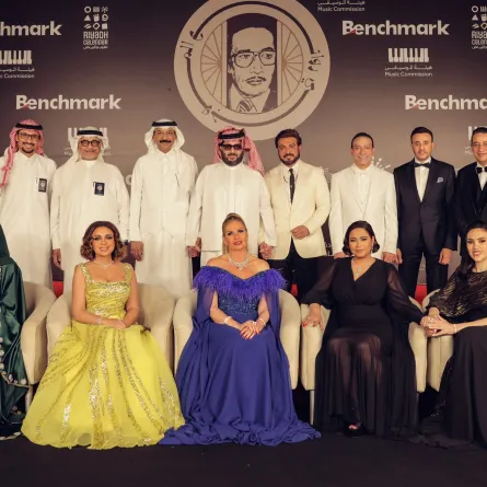 أنغام وشيرين ونجوم حفل روائع الموجي -الصورة من حساب تركي آل شيخ على تويتر