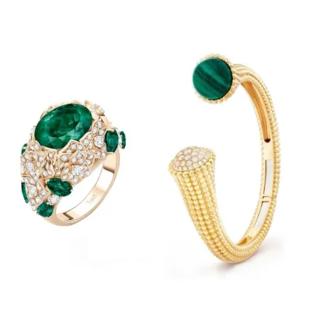 مجوهرات مرصعة بالأحجار الكريمة الخضراء والألماس 2023