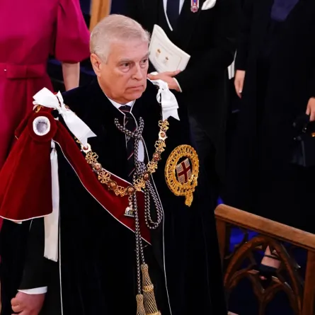 Prince Andrew, Duke of York at Westminster Abbey in central London on May 6, 2023. (Photo by Yui Mok / POOL / AFP)