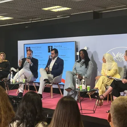 جلسة حوارية تحت عنوان "النظام البيئي السعودي" ضمن فعاليات مهرجان كان- الصورة خاصة- تصوير- يوسف بوهوش