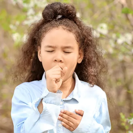 صورة لطفلة تعاني من الربو