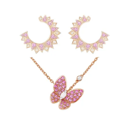 لصاحبة الذوق الناعم.. مجوهرات ناعمة باللون الوردي لربيع 2023