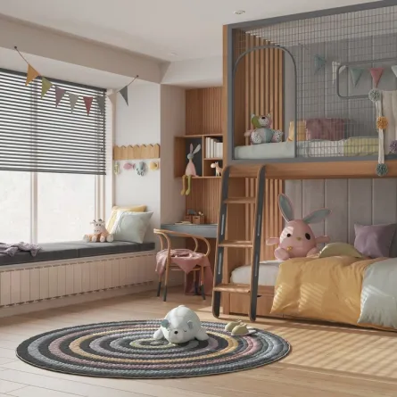 غرفة نوم تشغلها صغيرتان