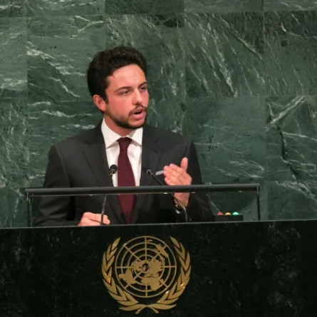 ولي العهد الأردني الأمير الحسين (ordan's Crown Prince Al Hussein bin Abdullah II). مصدر الصورة: Kevin Hagen/Getty Images/AFP