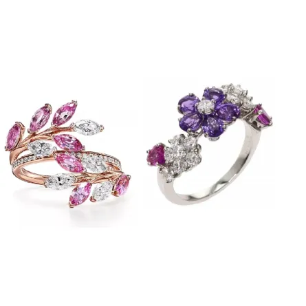 خواتم مرصعة بأحجار الياقوت الملونة لصيف 2023