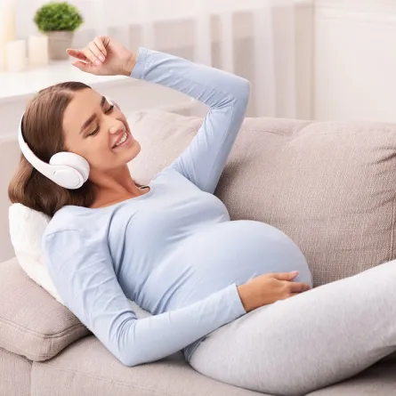 صورة لحامل تنسجم مع الموسيقى