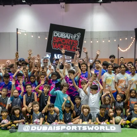 انطلاق عالم دبي للرياضة. الصورة من الحساب الرسمي لمجلس دبي الرياضي على تويتر 