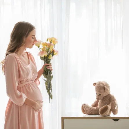 صورة لحامل وبداية رحلة نمو الجنين