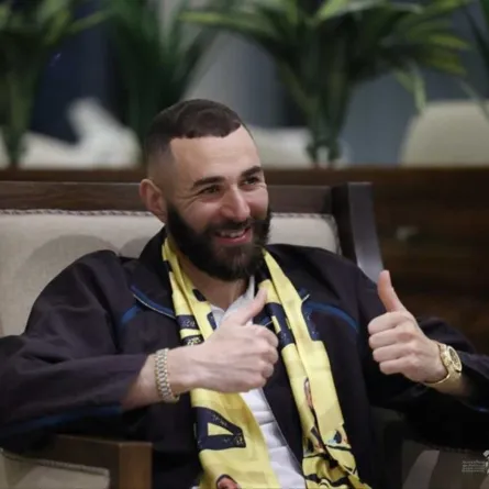 كريم بنزيما - الصورة من حساب نادي الاتحاد السعودي على تويتر 