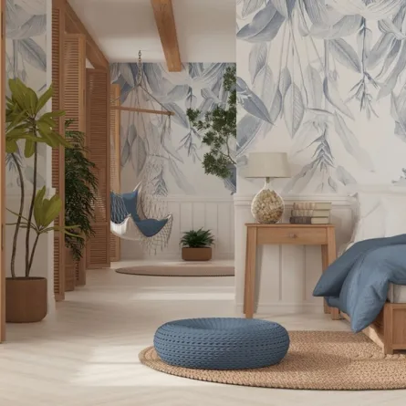 ورق الجدران يُميّز غرفة النوم