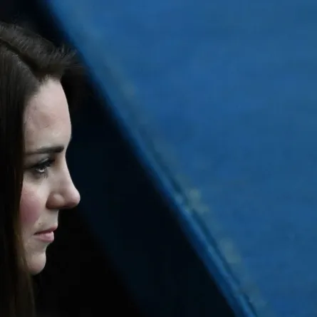 Cambridge's duchess Prince Kate Middleton is seen ahead of the Six Nations tournament Rugby Union match between France and Wales at the Stade de France in Saint-Denis, outside Paris, on March 18, 2017. (Photo by GABRIEL BOUYS / AFP)