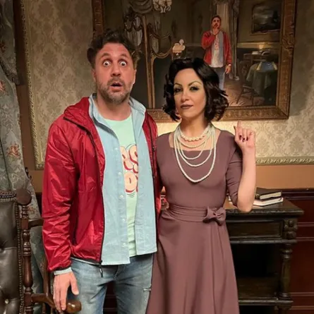 هشام ماجد وريهام عبد الغفور من مسلسل اللعبة- الصورة من حساب هشام ماجد على إنستغرام