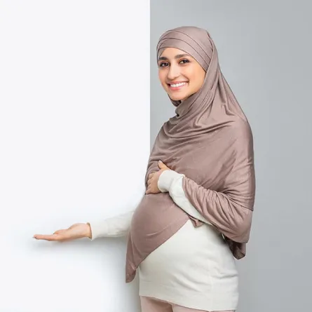 صورة لحامل تستعد فرحة للحج