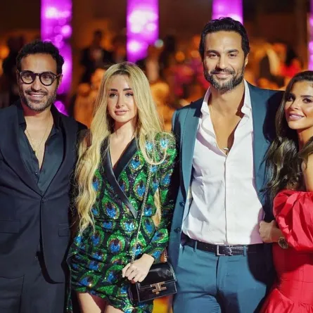 كريم فهمي وزوجته مع أحمد فهمي وهنا الزاهد - الصورة من حساب هنا الزاهد على إنستغرام