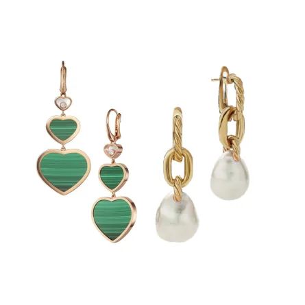 موديلات أقراط متدلية مناسبة للوجه البيضاوي