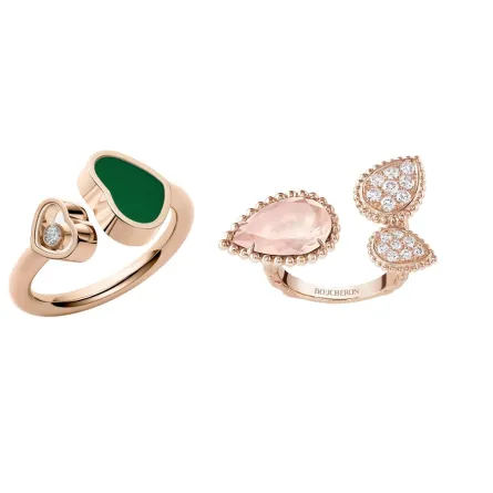 خواتم بأحجار ملونة مناسبة لعبايات عيد الأضحى 2023