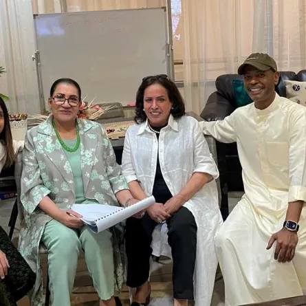 سعاد عبد الله برفقة حياة الفهد- الصورة من حساب الأستاذ تركي آل الشيخ على تويتر