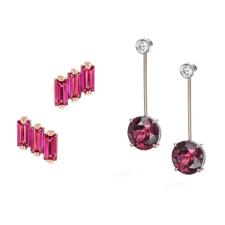 تزيني بأقراط مرصعة بحجر الرودوليت لإطلالاتكِ الفاخرة في صيف 2023