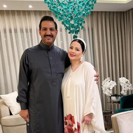 الفنانة ديانا كرزون بصحبة زوجها الإعلامي معاذ العمري - الصورة من حساب ديانا كرزون على إنستغرام