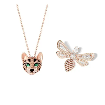 مجوهرات ذهب وردي من وحي الطبيعة لصيف 2023