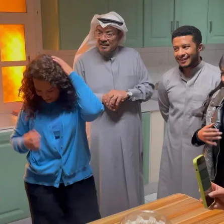 حسن اليوسفي وفريق عمل ملح وسمرة - الصورة من حسابه على الانستغرام