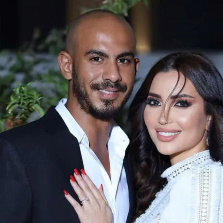 نسرين طافش وشريف الشرقاوي- الصورة من حسابها على فيسبوك