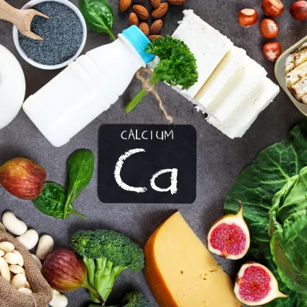 صورة لبعض مصادر الكالسيوم الطبيعية