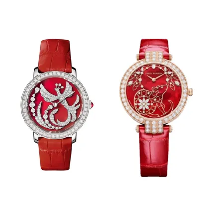 تزيني بساعات بحزام أحمر لإطلالة أنثوية جريئة في صيف 2023