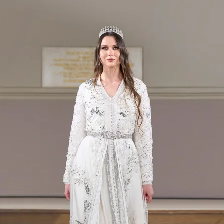 موديلات قفاطين خطوبة باللون الابيض من معتصم Mouatassim 