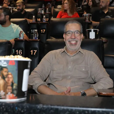 مدحت العدل من العرض الخاص لفيلم "ع الزيرو" - الصورة من الحساب الخاص للشركة المنتجة على "فيس بوك"