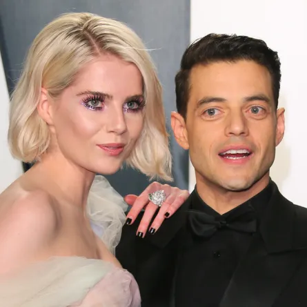 رامي مالك ولوسي بوينتون  Lucy Boynton and Rami Malek (مصدر الصورة:  AFP / Jean-Baptiste Lacroix)