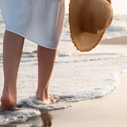 فوائد تمارين المشي على الشاطئ