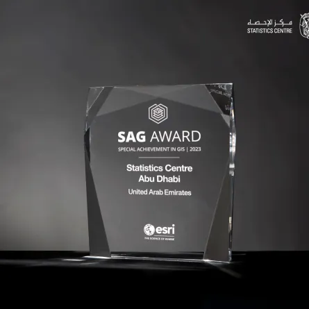  جائزة الأداء المتميِّز لمركز إحصاء أبوظبي. الصورة من الحساب الرسمي لإحصاء أبوظبي على منصة إكس "تويتر سابقًا"