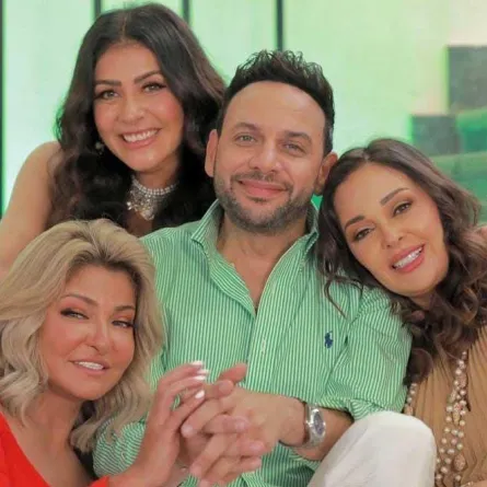 مصطفى قمر وداليا البحيري وبسمة وعلا غانم - الصورة من حساب مصطفى قمر على انستغرام