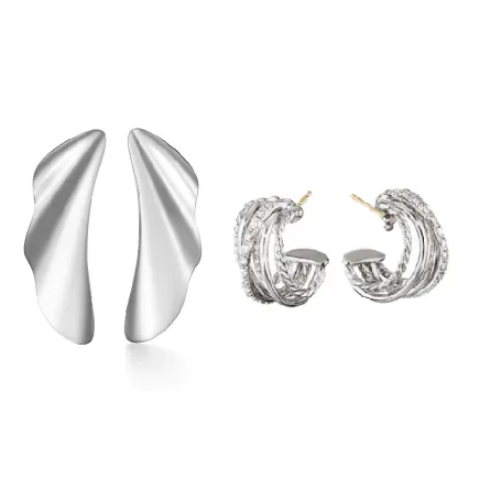 أين محبات الفضة؟ إليكن موديلات أقراط فضة إسترليني موضة صيف 2023