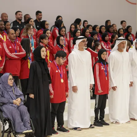  أعضاء بعثة الإمارات للأولمبياد الخاص برلين 2030. الصورة من wam