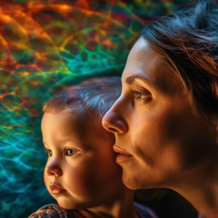 صورة أم مع طفلها