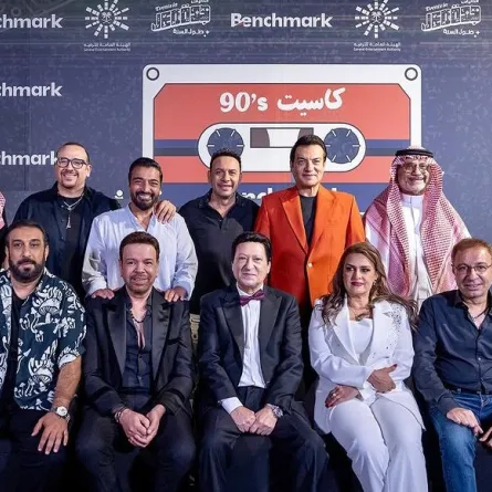 نجوم حفل كاست 90 الصورة من الصفحة الرسمية لشركة بنش مارك على انستغرام 