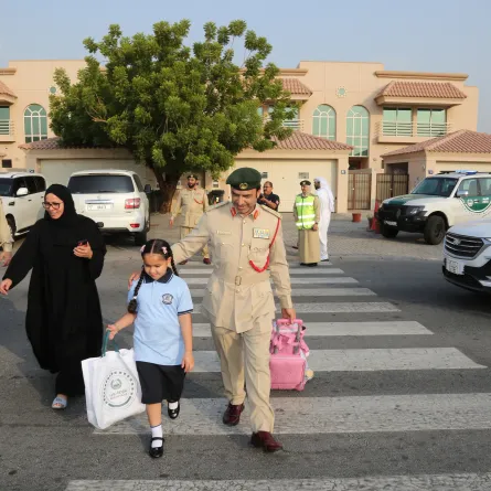 شرطة دبي تهنئ المدارس بحلول العام الدراسي. الصورة من حساب شرطة دبي على منصة x