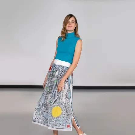 تنورة ميدي لصيف 2023.. من أنييس بي Agnes B (الصورة من موقع Launchmetrics/Spotlight ©)