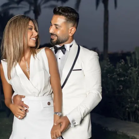 أحمد سعد وعلياء بسيوني - الصورة من حسابه على الفيس بوك