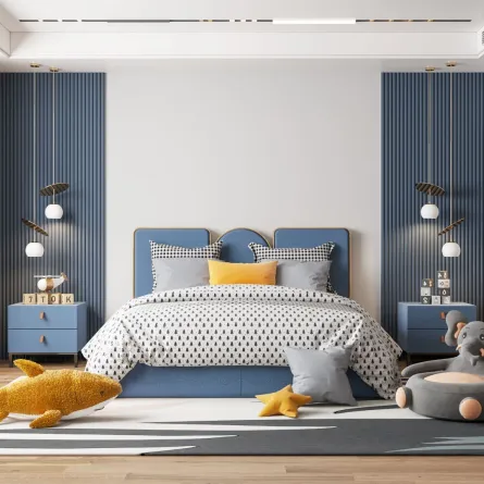 ديكور غرفة نوم الطفل هادئ ودافع إلى الاسترخاء